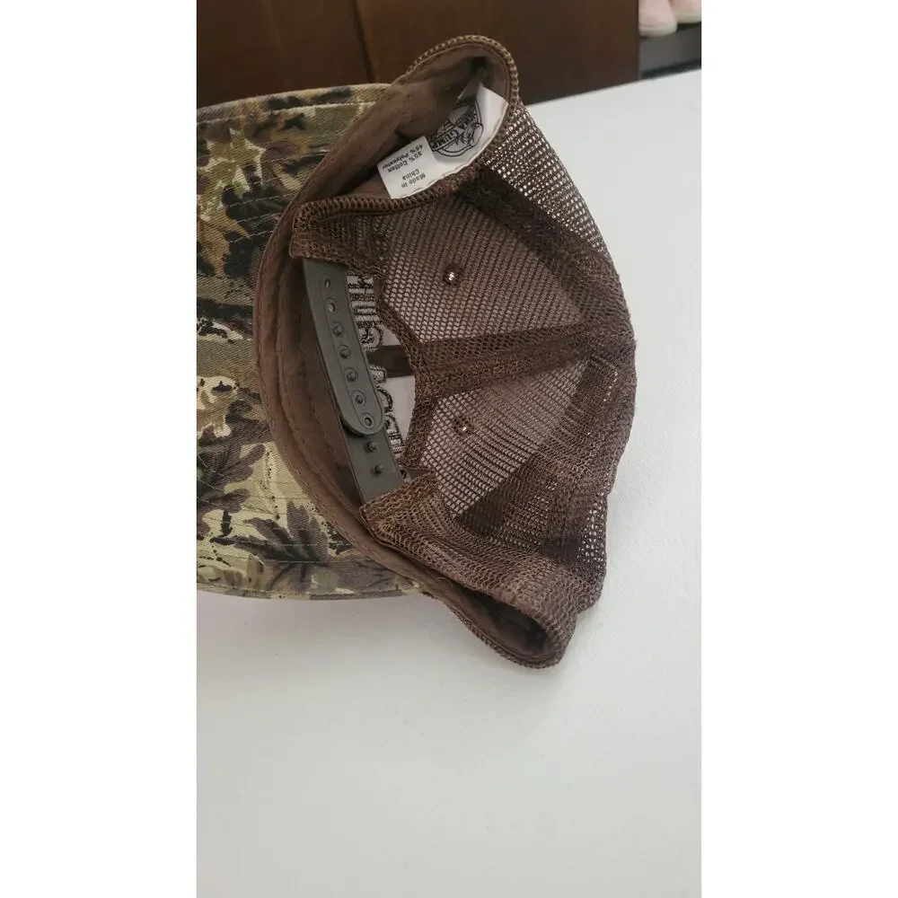 Bubba Gump Shrimp Co Camo Trucker Hat Snapback Brown Mesh Adjustable Cap